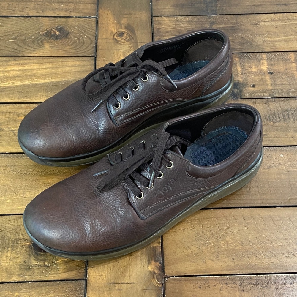 Joya Mustang II Coffee Bean Brown Leather Walking Shoes Mens 11.5 Orthopedic